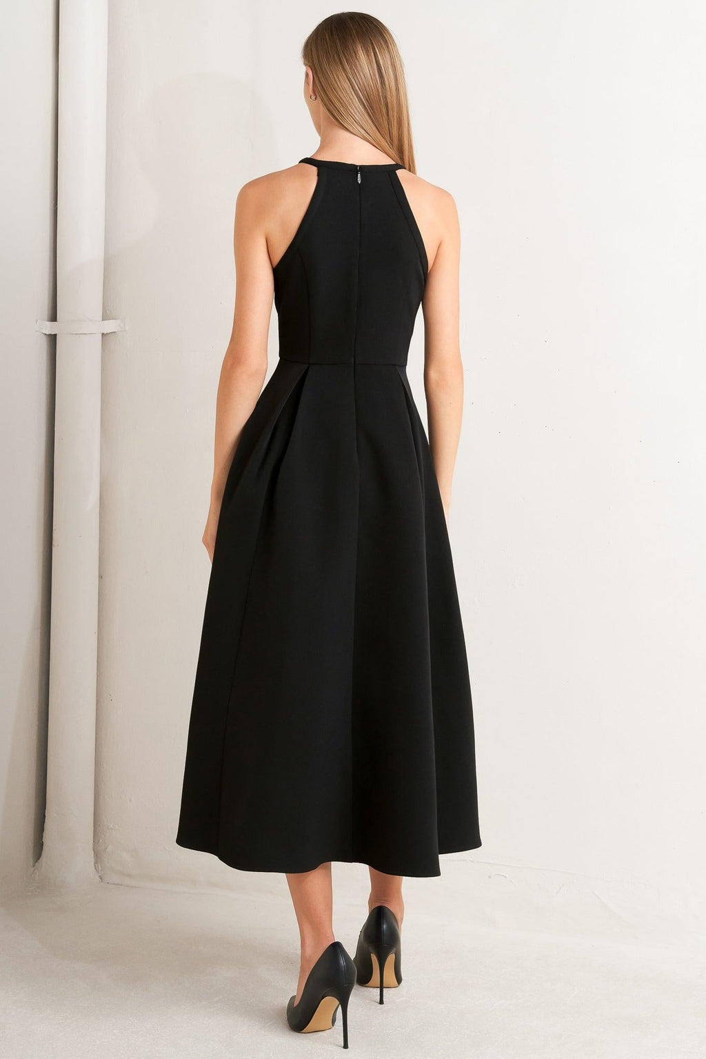 GALAXY CHARM WOVEN MIDI DRESS