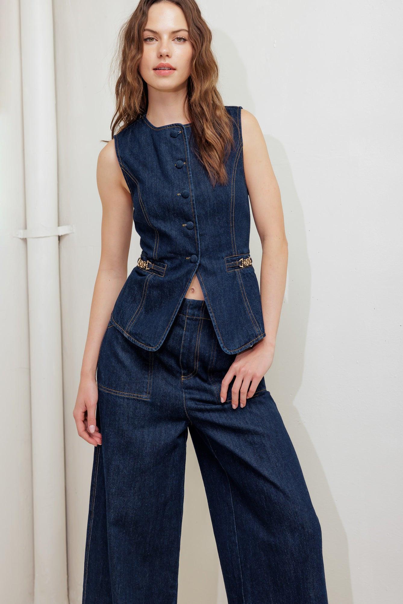 INDIGO ICON DENIM VEST