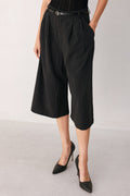 PARK AVENUE PINSTRIPE WOVEN CULOTTE PANTS