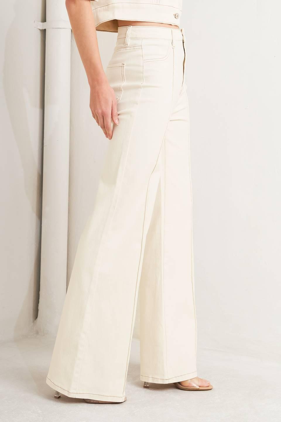 MODERN NEUTRAL TWILL PANTS