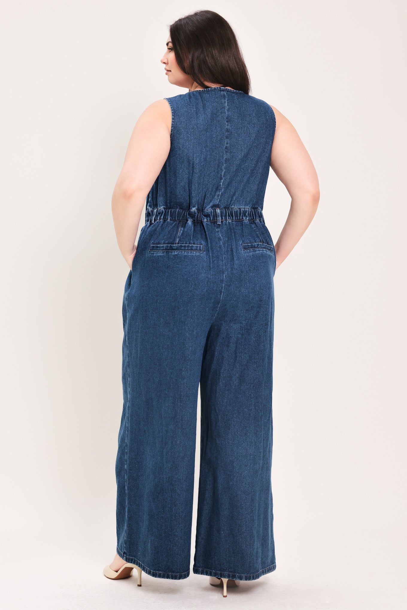 RUNWAY HIT LINE DENIM JUMPSUIT