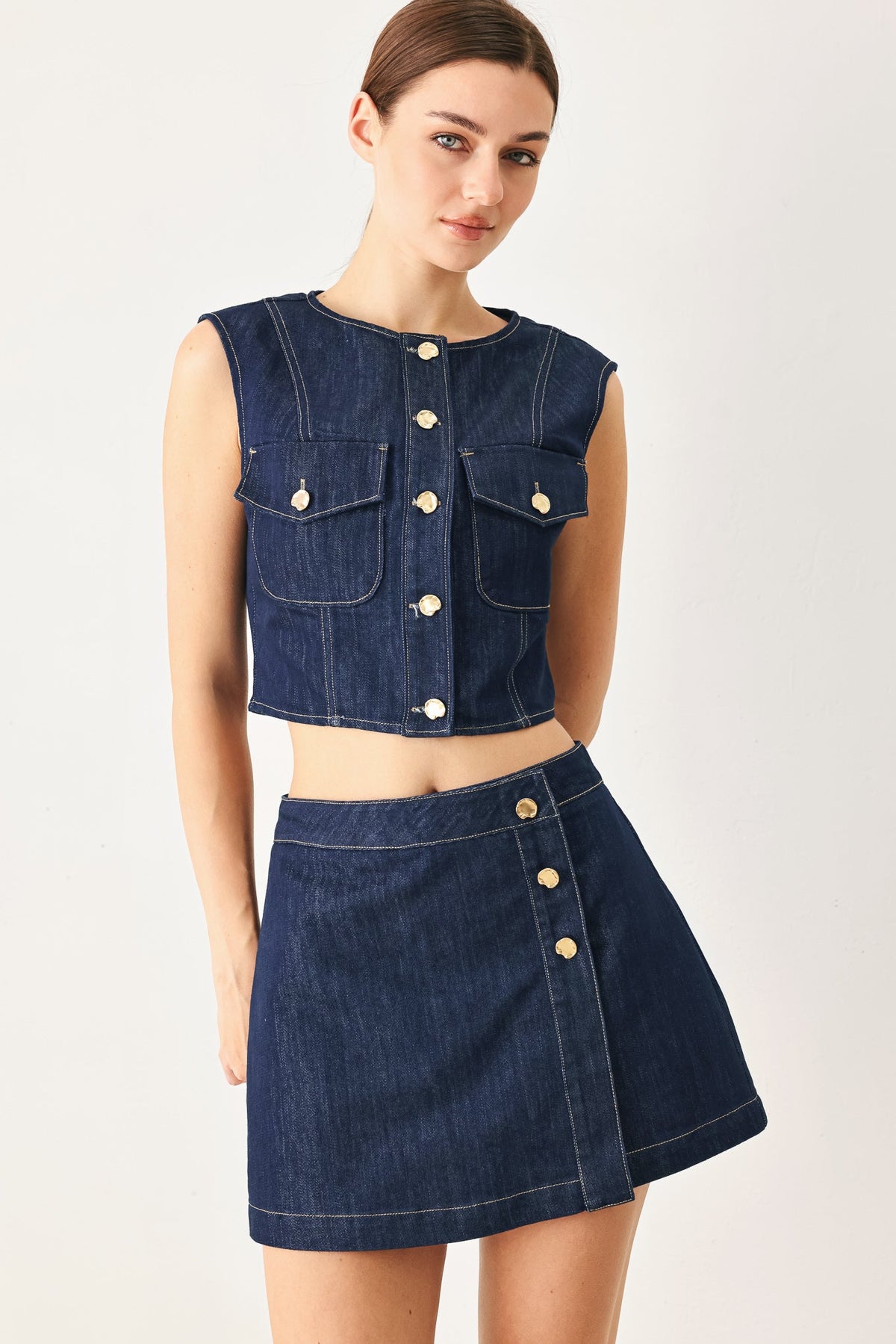ICONIC INDIGO DENIM SKORT