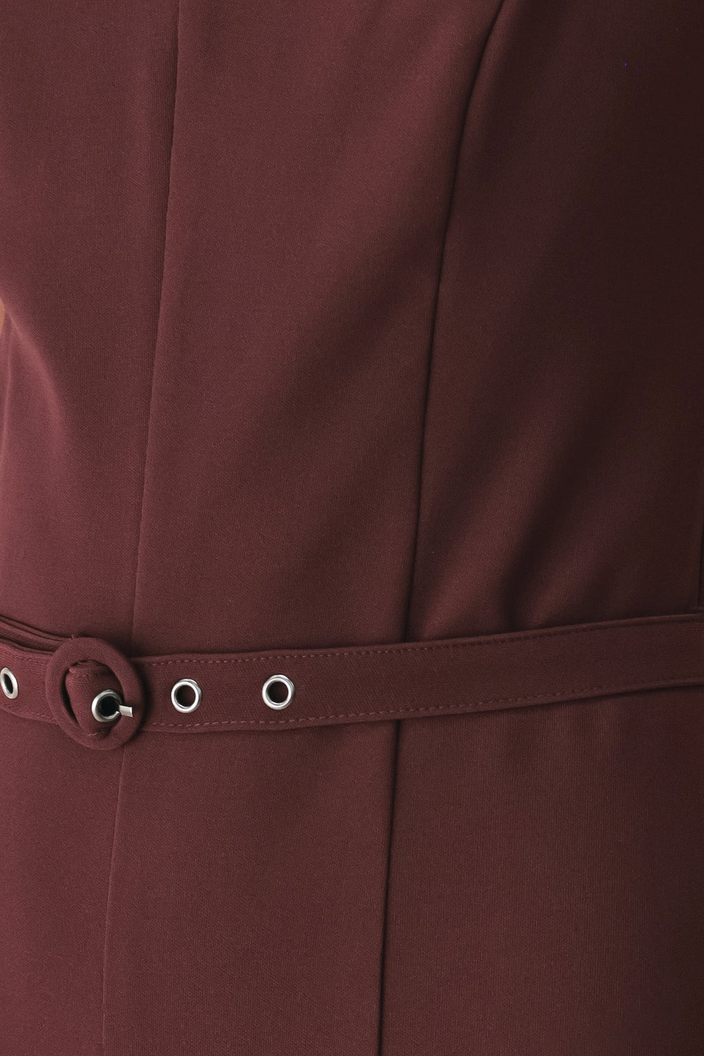 BURGUNDY MODERN MUSE WOVEN JUMPSUIT
