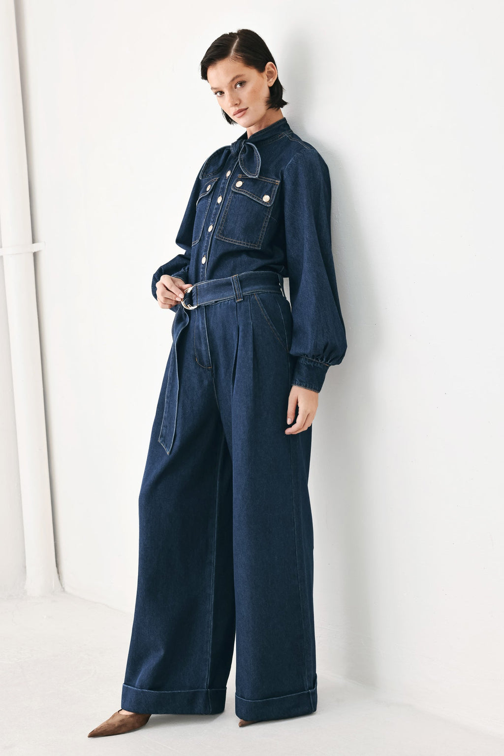 DEEP INDIGO MODERN MUSE DENIM TOP