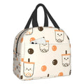 Boba Tea Print Insulated Lunch Bag
