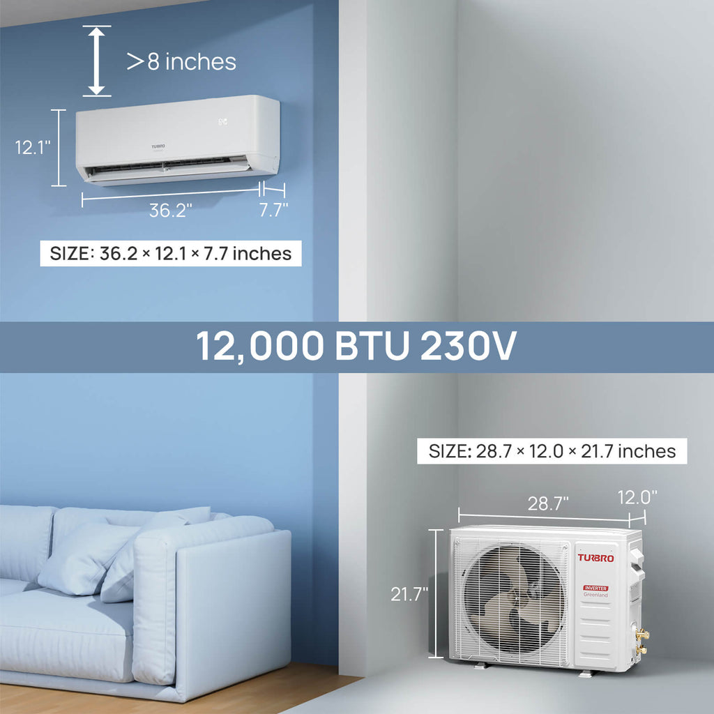 Greenland 12,000 BTU Single Zone Mini Split AC (R454B)