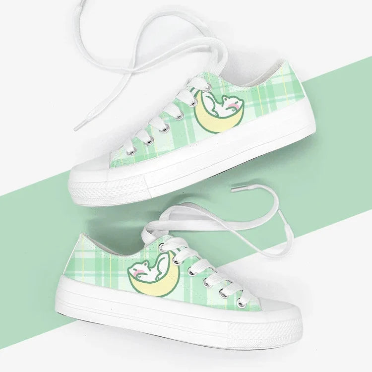Kawaii Plaid Sneakers
