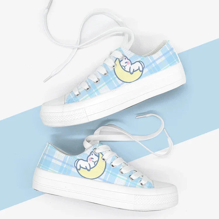 Kawaii Plaid Sneakers