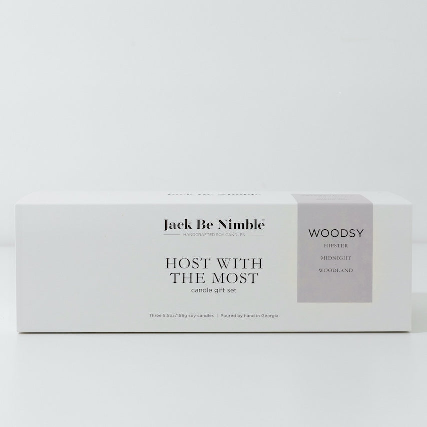 Host With the Most Woodsy Soy Candle Gift Set