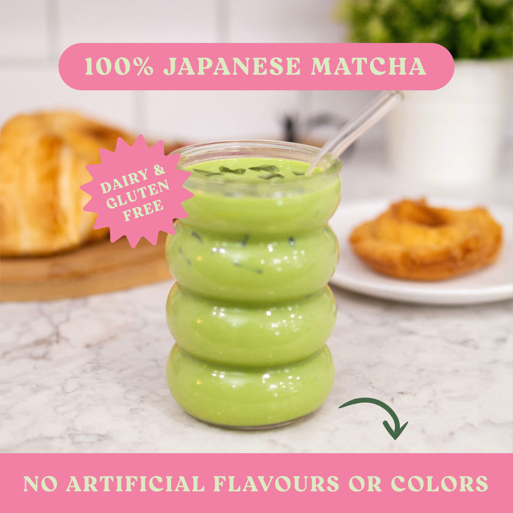Harmony Matcha Strawberry, Premium Shade-Grown Japanese Matcha, Sweetened with Organic Sugar, 10 Count Per Carton
