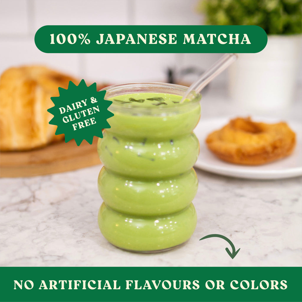Harmony Matcha Vanilla, Premium Shade-Grown Japanese Matcha, Sweetened with Organic Sugar, 10 Count Per Carton