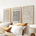Set of 3 Pastel Beige Prints. Henri Matisse and Yayoi Kusama