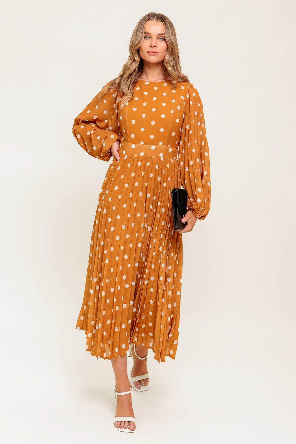 MOMENT MAKER WOVEN MIDI DRESS
