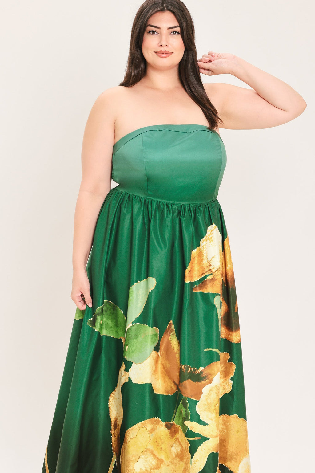 GOLDEN ROSE AFTERGLOW WOVEN MAXI DRESS