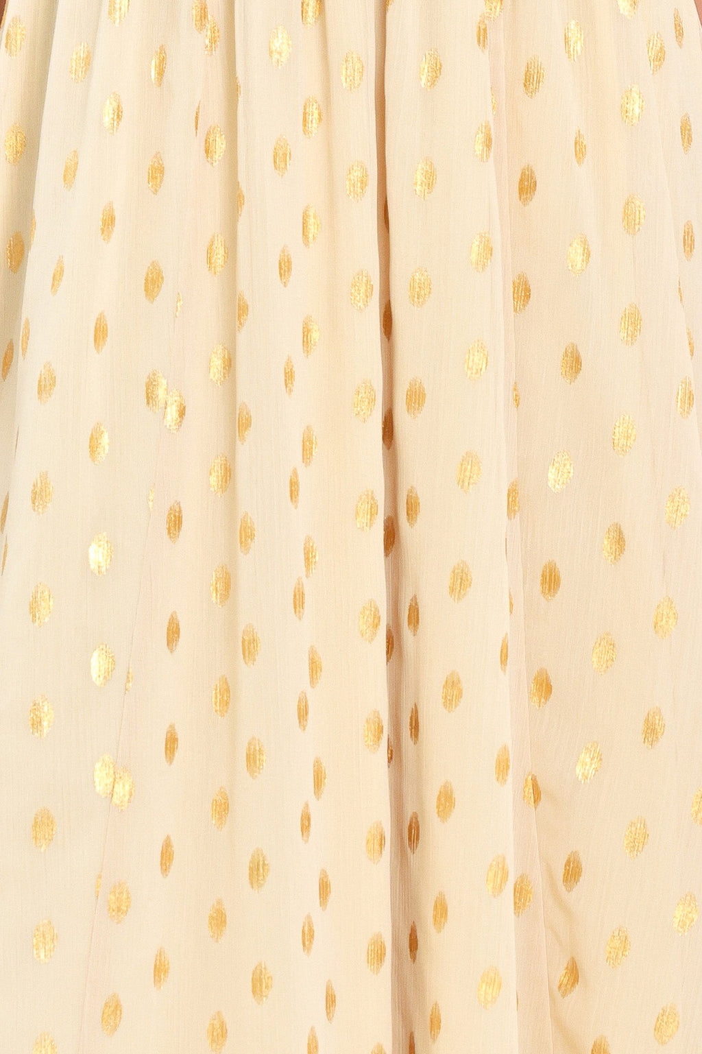 SHIMMERING SKY AFFECTION WOVEN MIDI DRESS