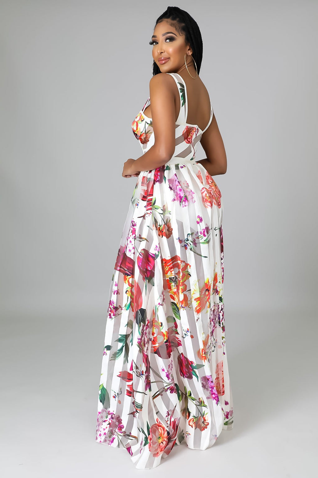 Bella Mesh Sleeveless Maxi Dress