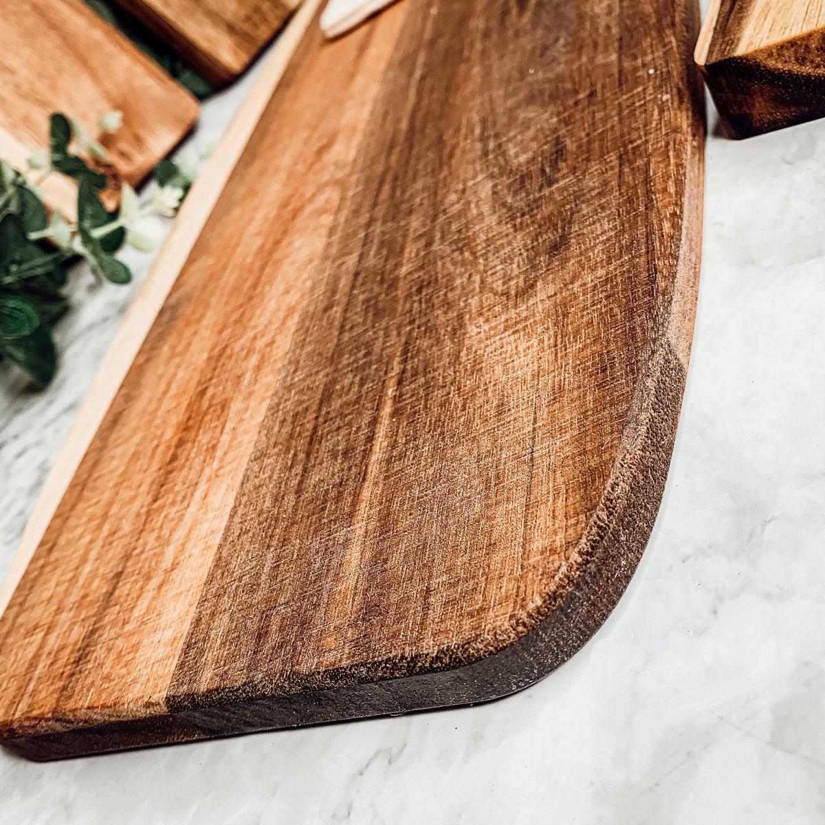 Charcuterie Board with Bamboo Markers – 23 x 8 in