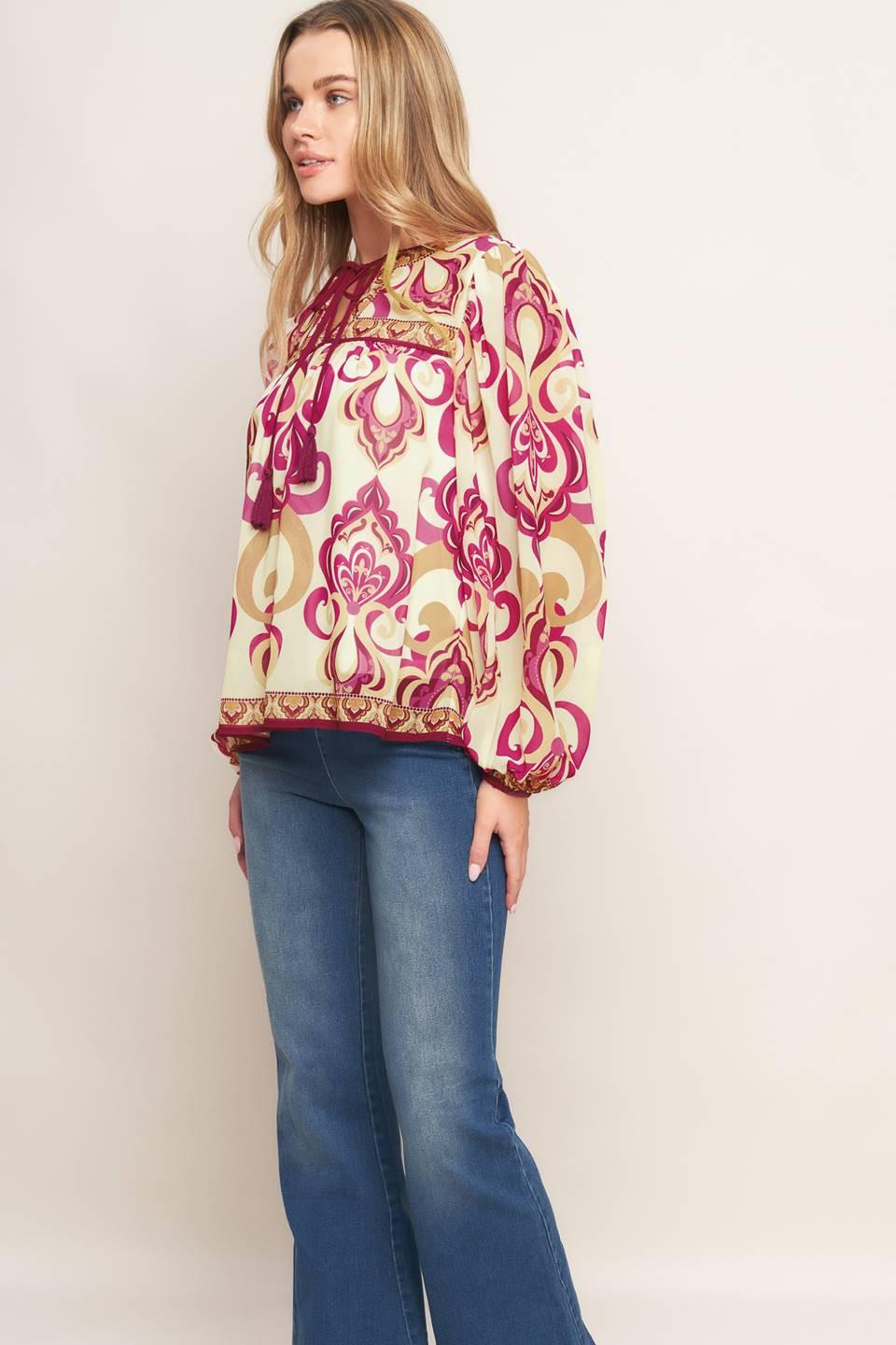 FUSION GROOVE WOVEN TOP