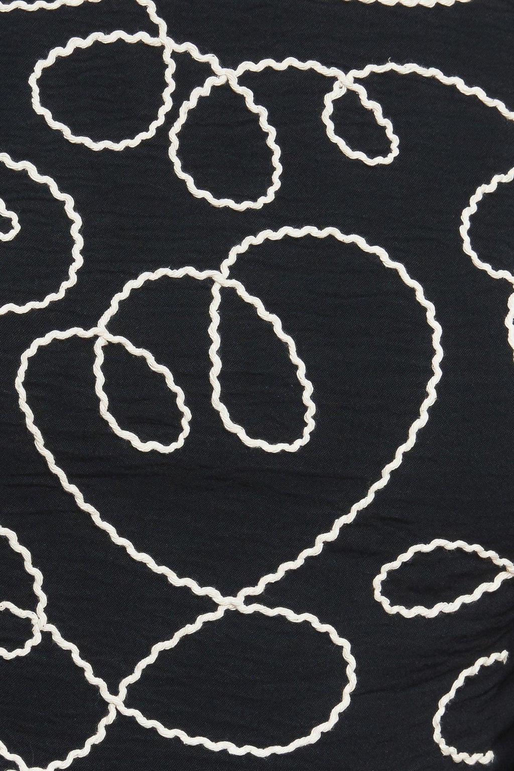 BLACK CANVAS WOVEN TOP