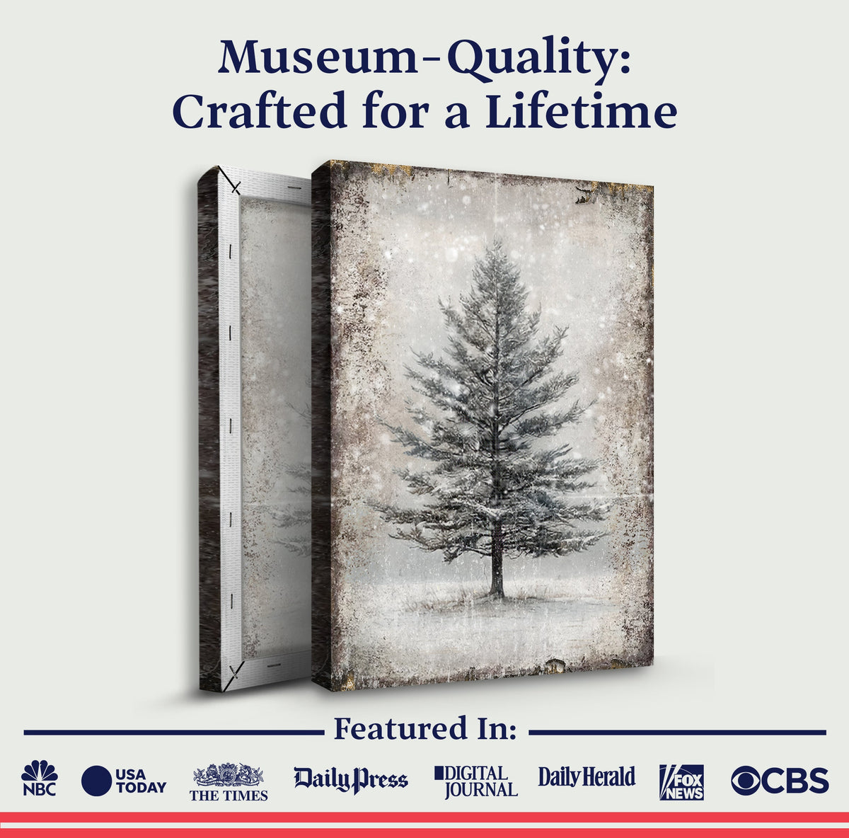 Vintage Christmas Tree Wall Art