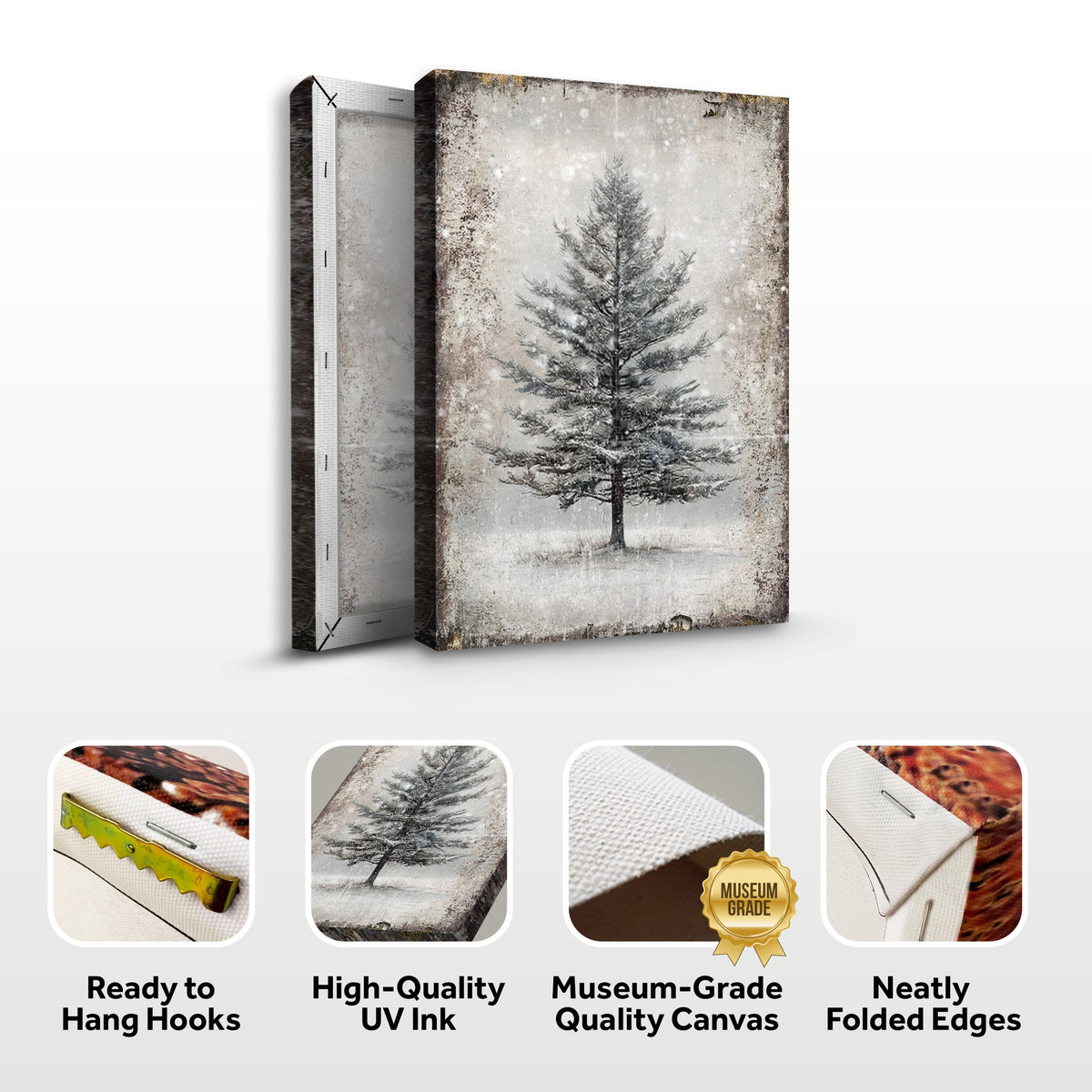 Vintage Christmas Tree Wall Art