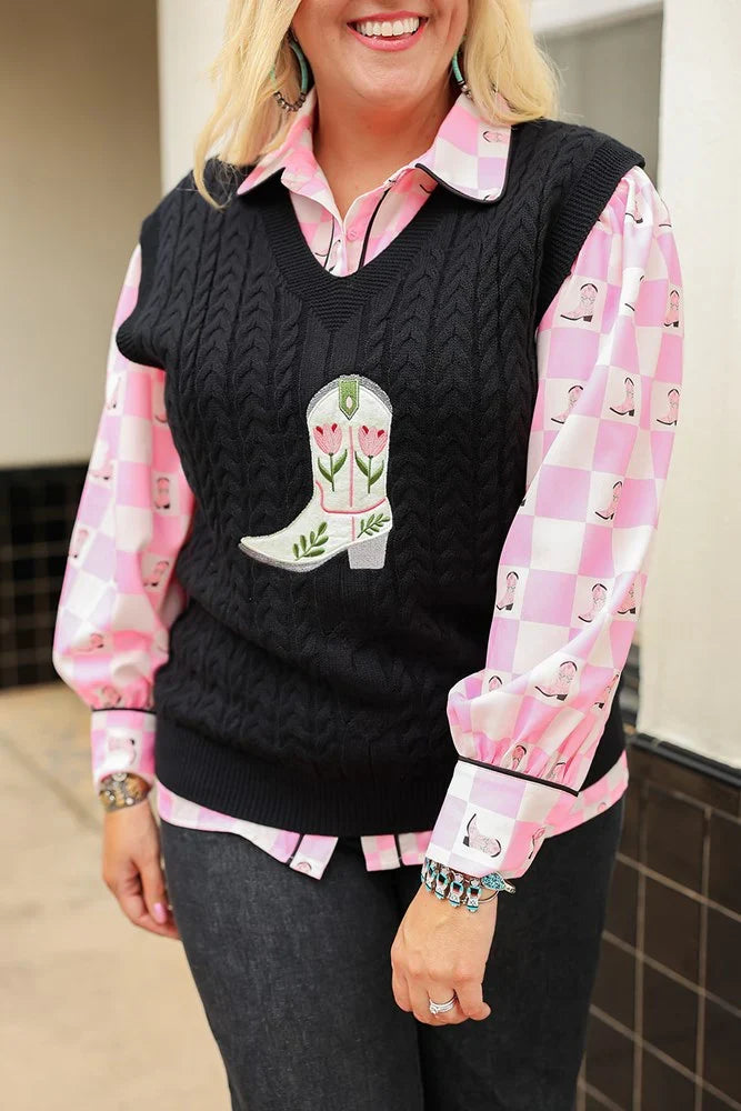 Oh My Stars | Kodi Sweater Vest - Black