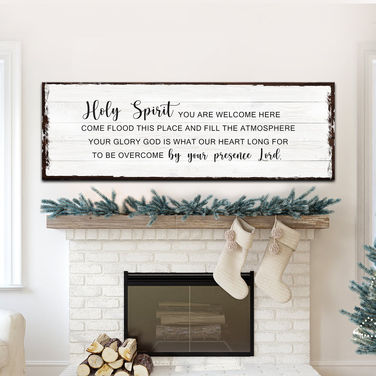 Holy Spirit Rustic Canvas Wall Art