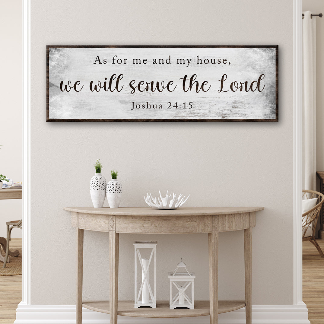 We Will Serve the Lord Wall Sign – Joshua 24:15, Style II