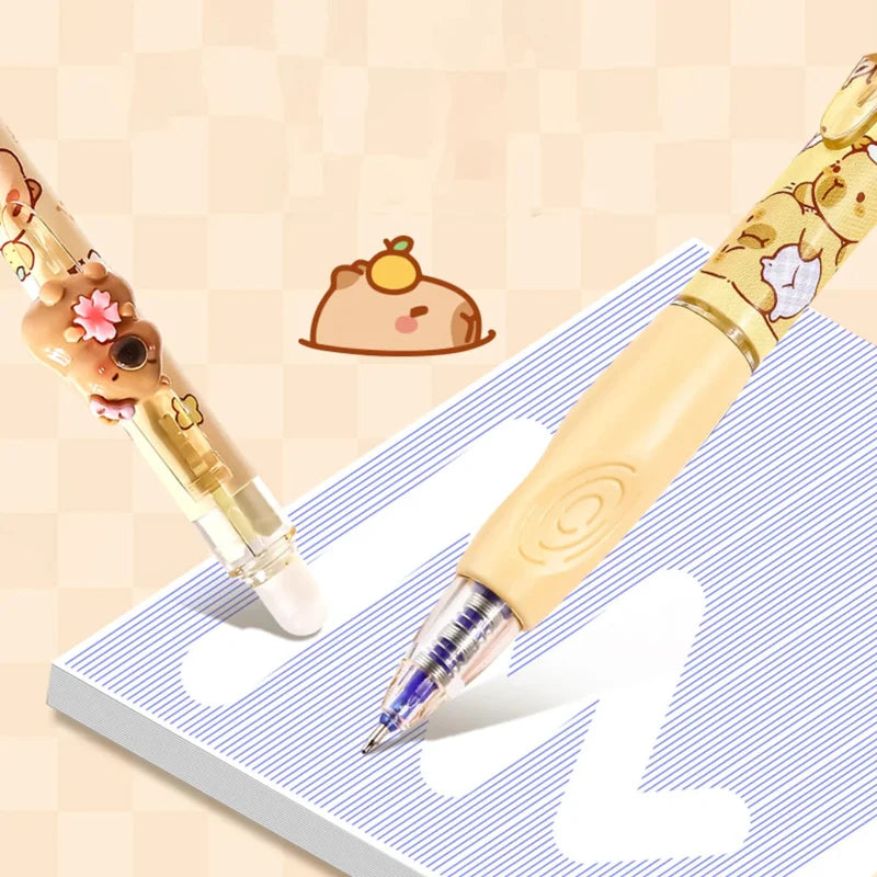 Cute Capy Buddies Erasable Gel Pen 6pcs