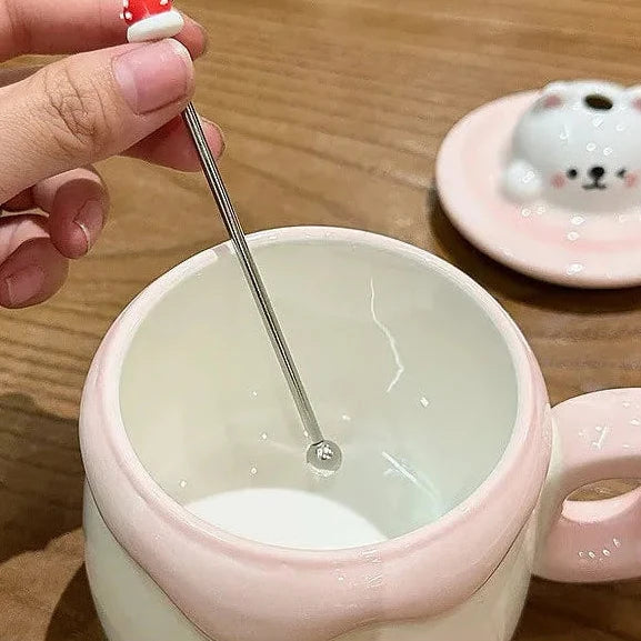 Kawaii Animal Pudding Ceramic Mugs