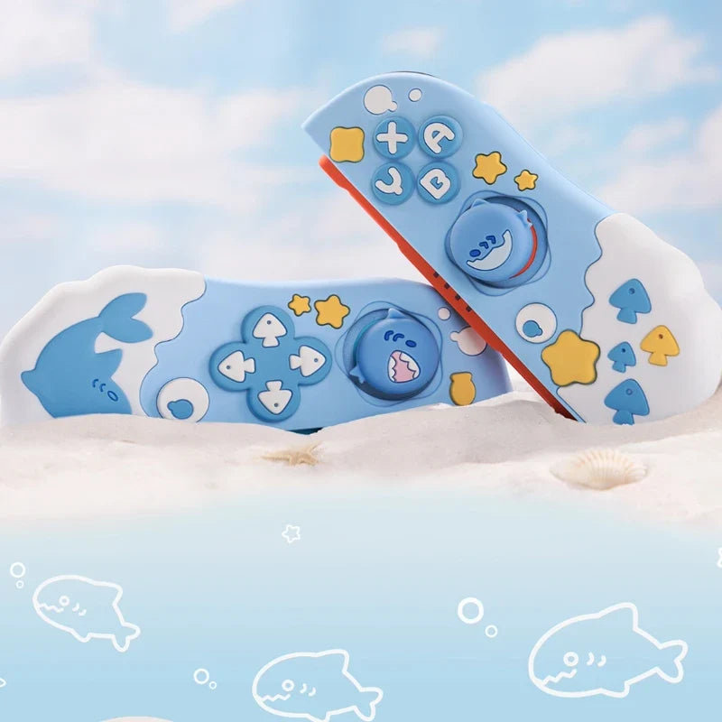 Kawaii Sharky and Friends Switch Hard Cover and Grips NS2