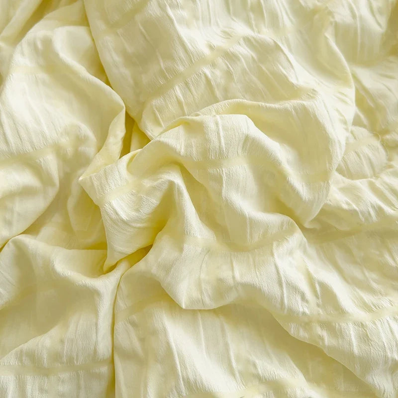 Cool Seersucker Summer Quilt Duvet Cover Set
