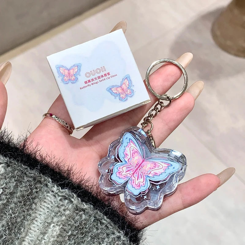 Butterfly Lip Gloss Keychain