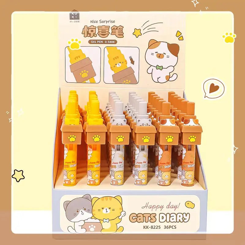 Kawaii Peek-a-Boo Cat Pens