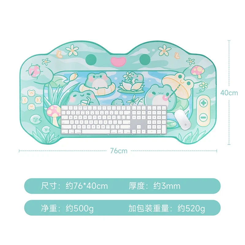 Kawaii Frog Game Desk Pad