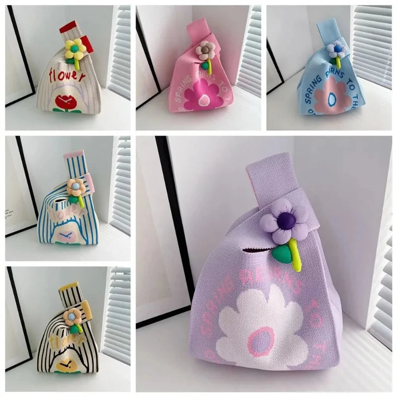 Kawaii Flower Knot Beach Bag