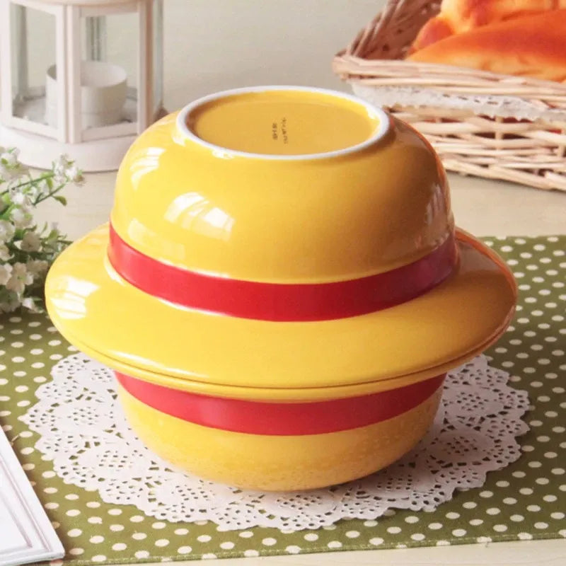 Luffy Straw Hat Ceramic Bowl