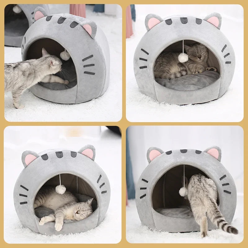 Cute Cat Shaped Cat Bed