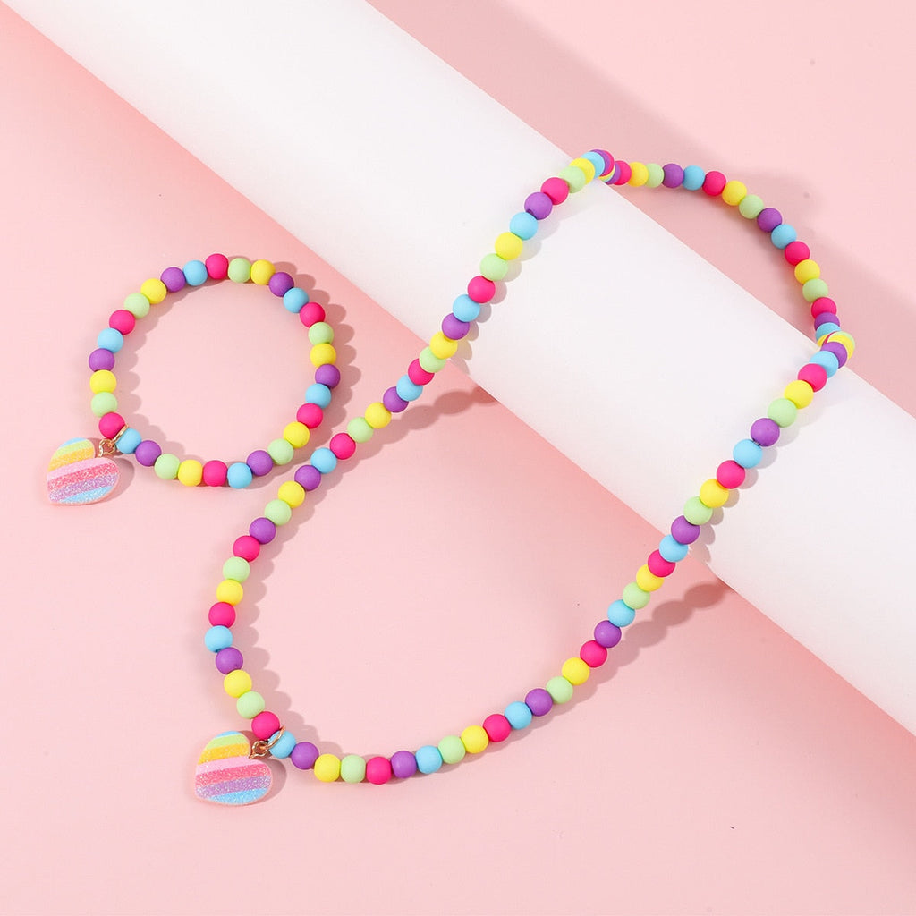 Pastel Heart Jewelry Set