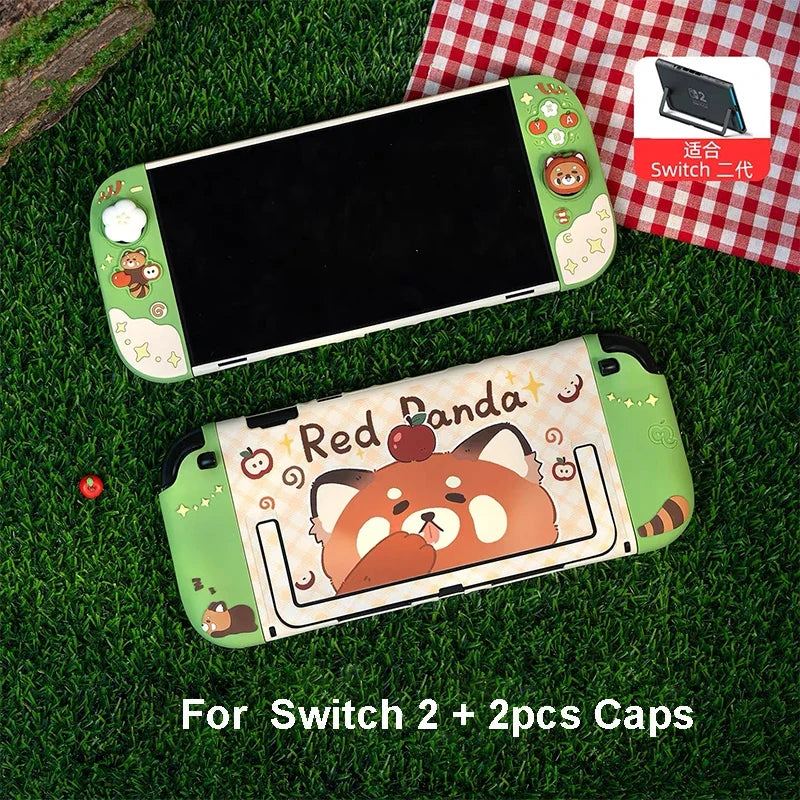Kawaii Red Panda Picnic Switch Case OLED/NS2