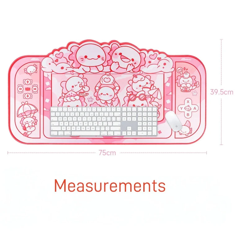 Kawaii Axolotl Gaming Desk Pad