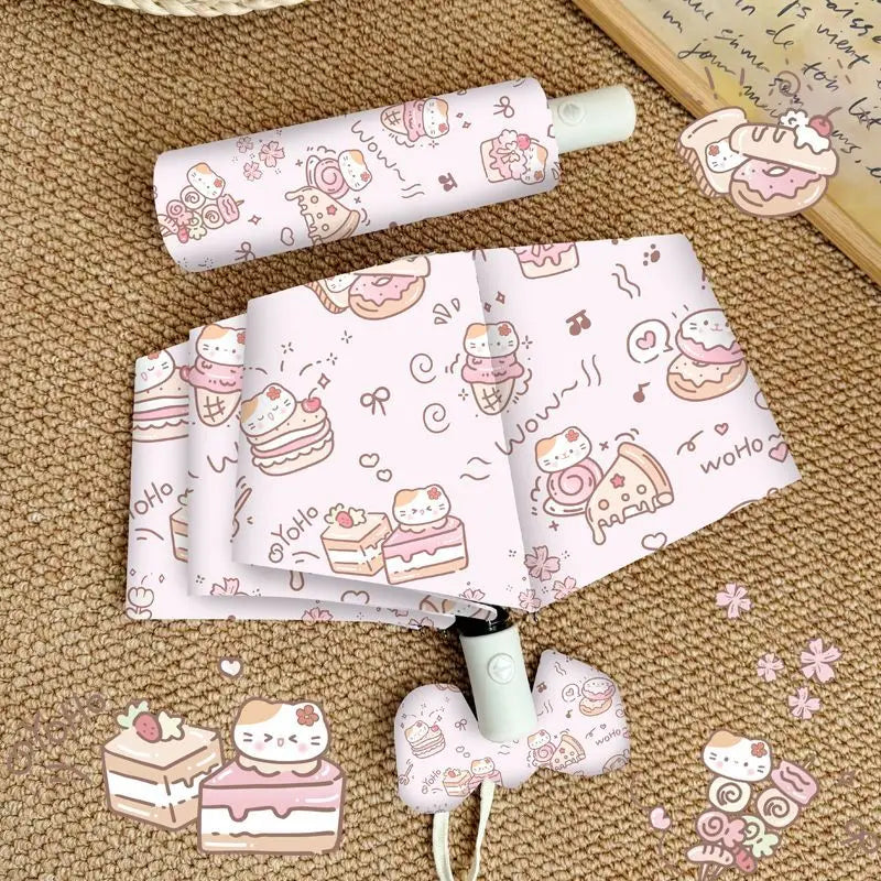 Kawaii Kitty Treats Sun Proof Umbrella