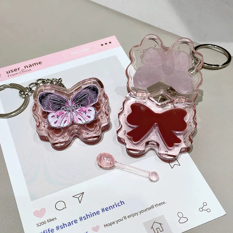 Butterfly Lip Gloss Keychain
