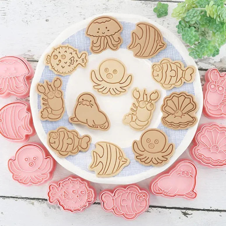Kawaii Cookie Cutters 3D 8 Pcs