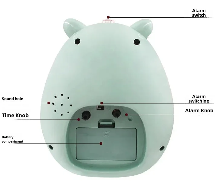 Cute Hamster Clock & Night Light
