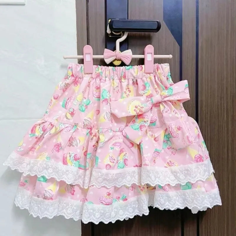Kawaii Cakes Ruffle Lace Skirt