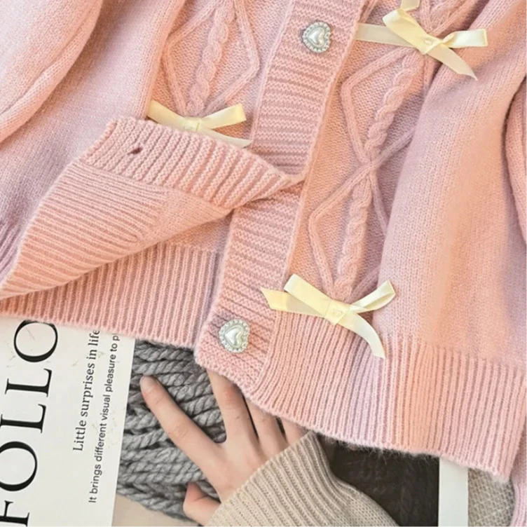 Cute Lace Collar Pastel Cardigans