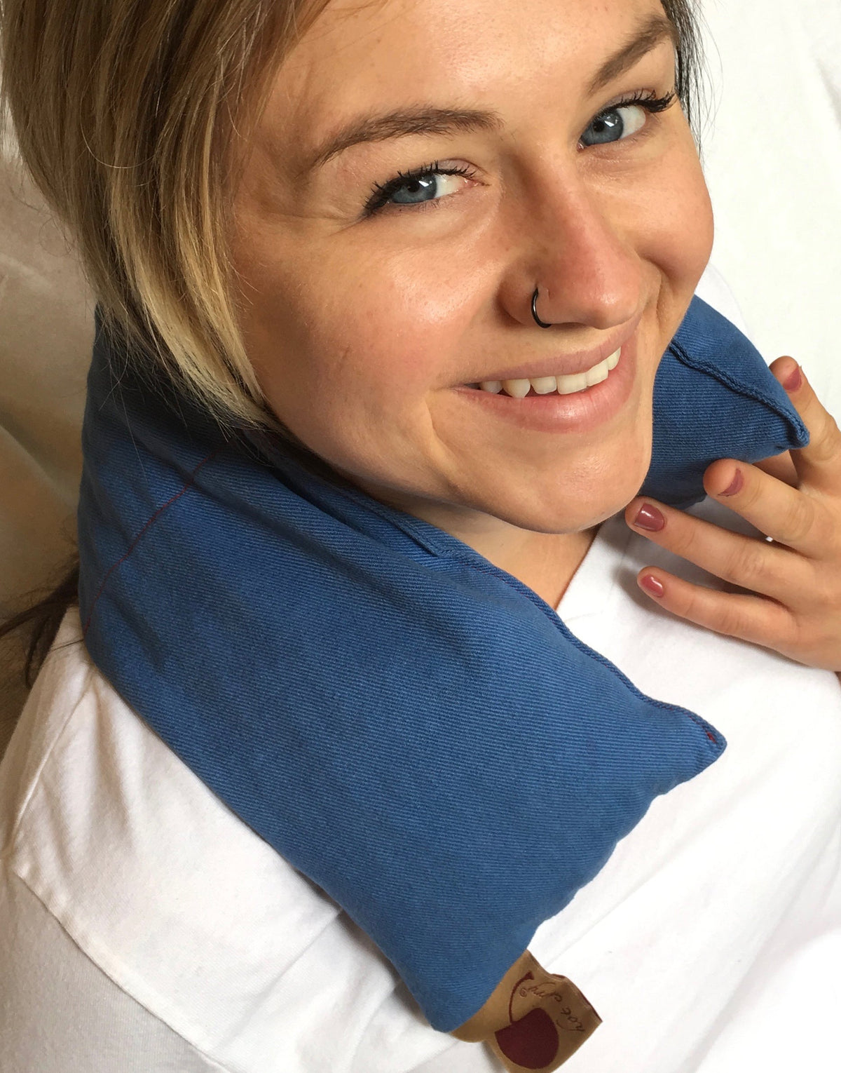 Neck Wrap in Blue Denim