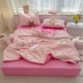 Cool Seersucker Summer Quilt Duvet Cover Set