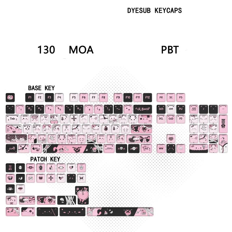 Kawaii Creepy Cuties Keyboard Keycaps